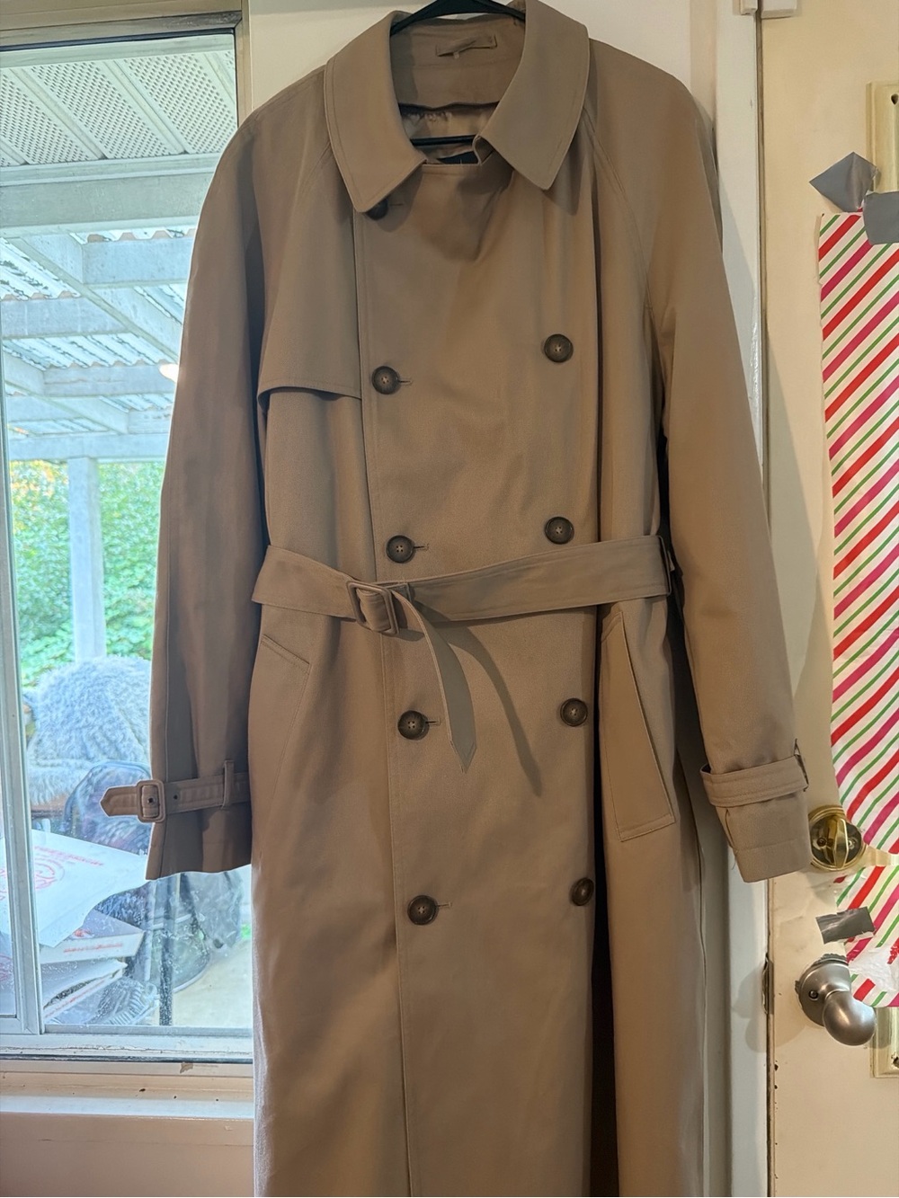 London Fog Men's Double-Breasted Trench Coat - Taupe